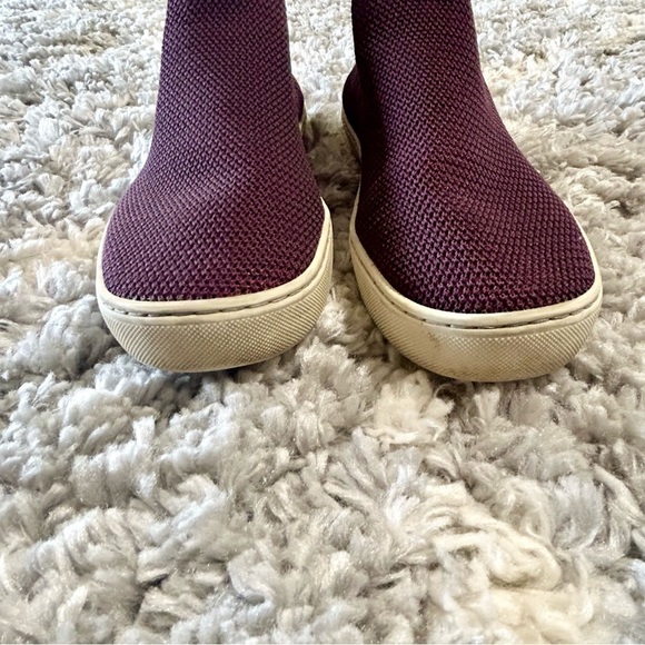 Rothy's The Chelsea Berry Lattice Knit High Top Sneaker‎ Ankle Boots Size 9.5 - Picture 3 of 10
